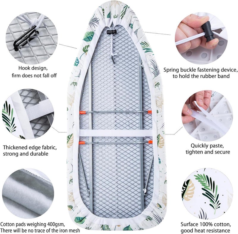 MZXcuin Small Ironing Board Cover Scorch Resistant, Table top Ironing Cover with Padding Heat Reflective Heavy Duty Pad… - Image 2
